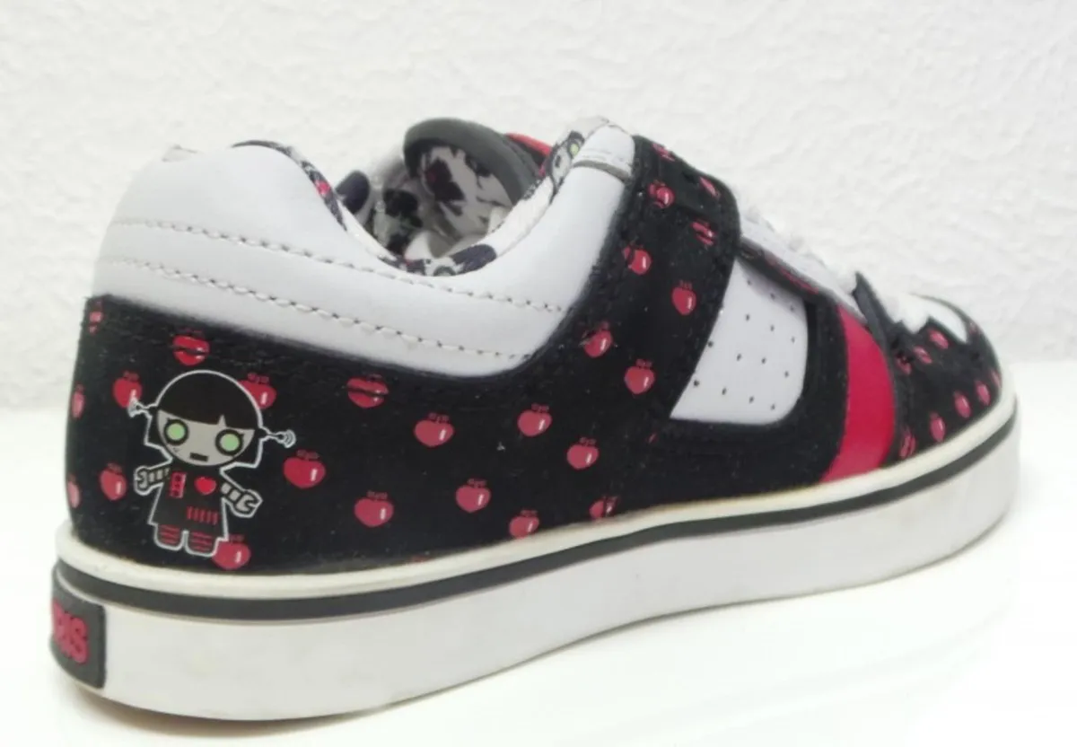 Osiris Skate Shoes Libra Girls Kids  White/Black/Lucy Lies/ Radio Hearts