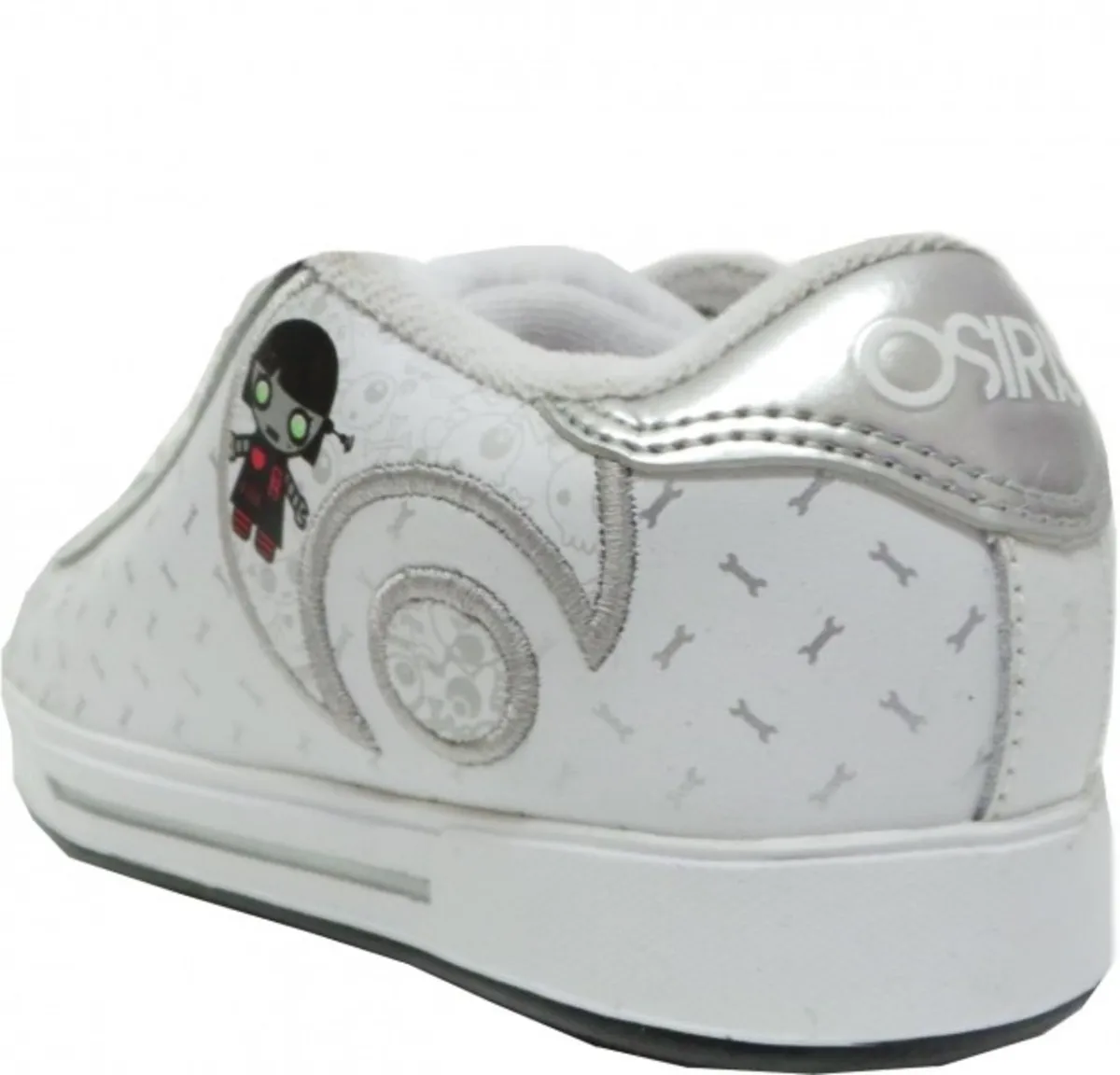 Osiris Skate Shoes     Serve Icon Girls Kids White/Lucy Lies/Scatter