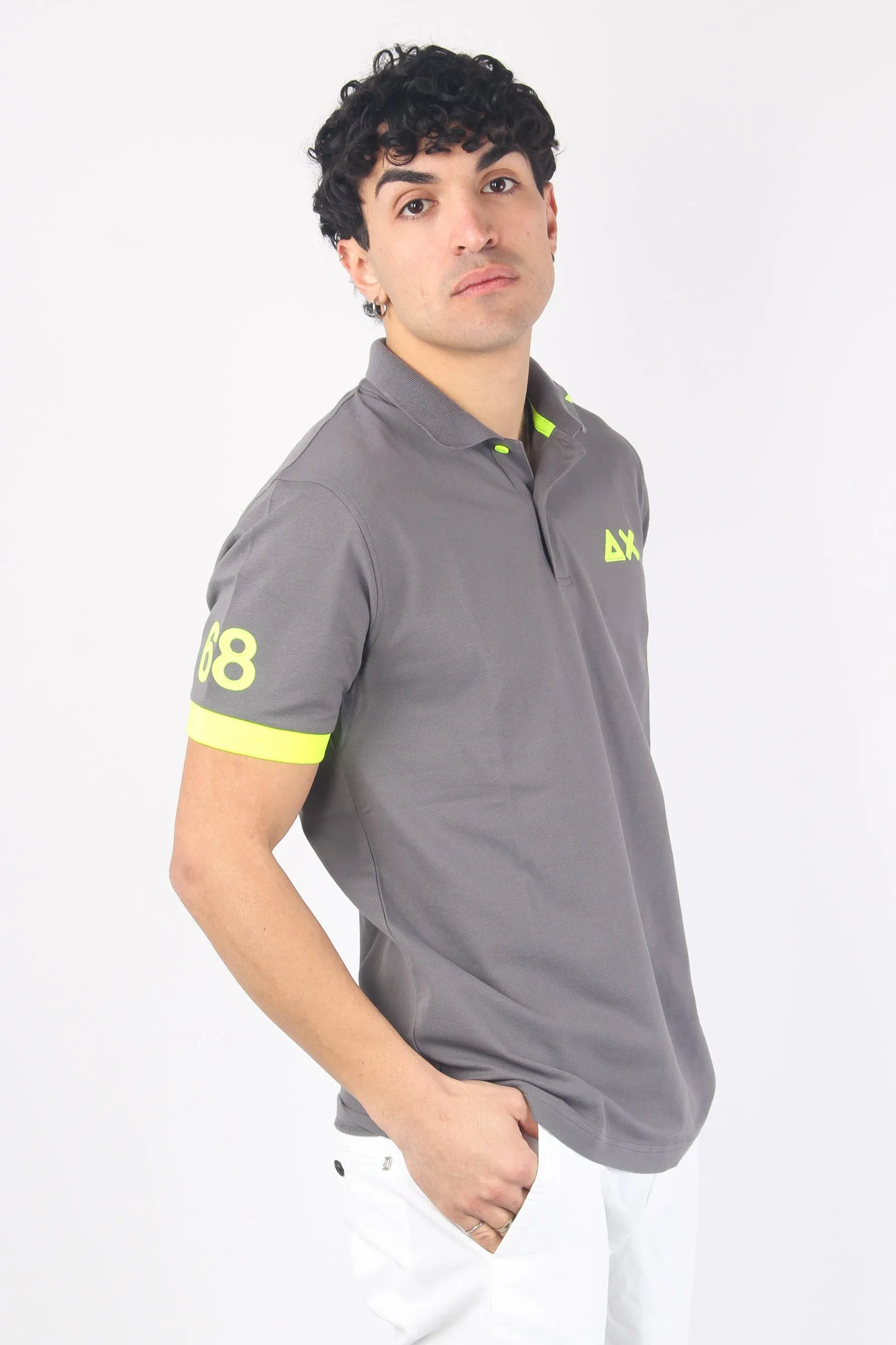 Polo Logo Fluo Inchiostro