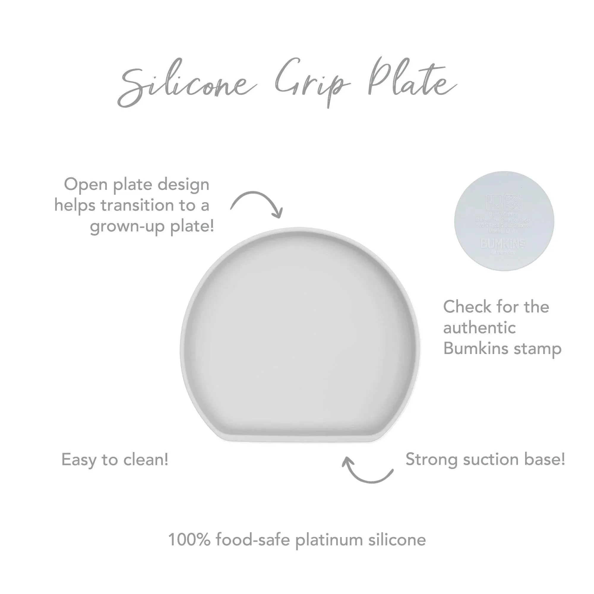 Silicone Grip Plate: Gray