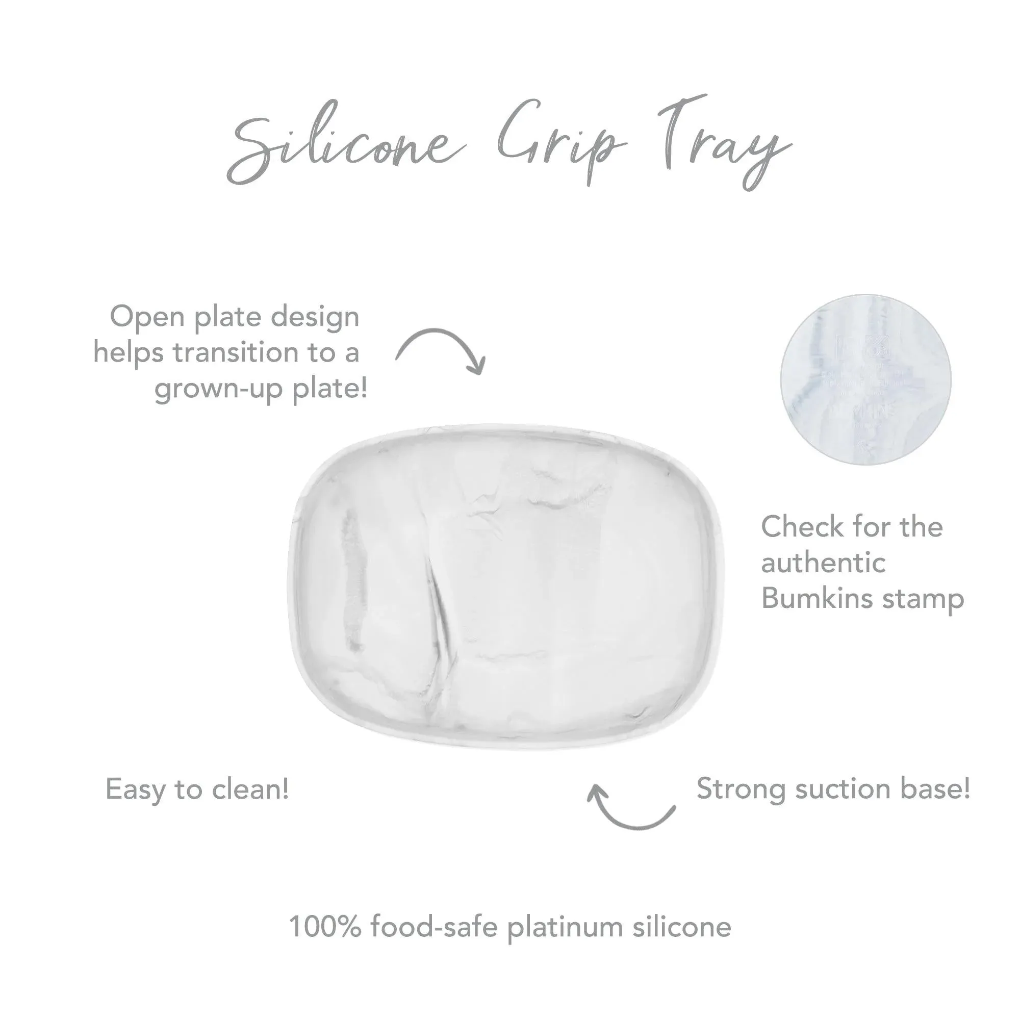 Silicone Grip Tray: Marble