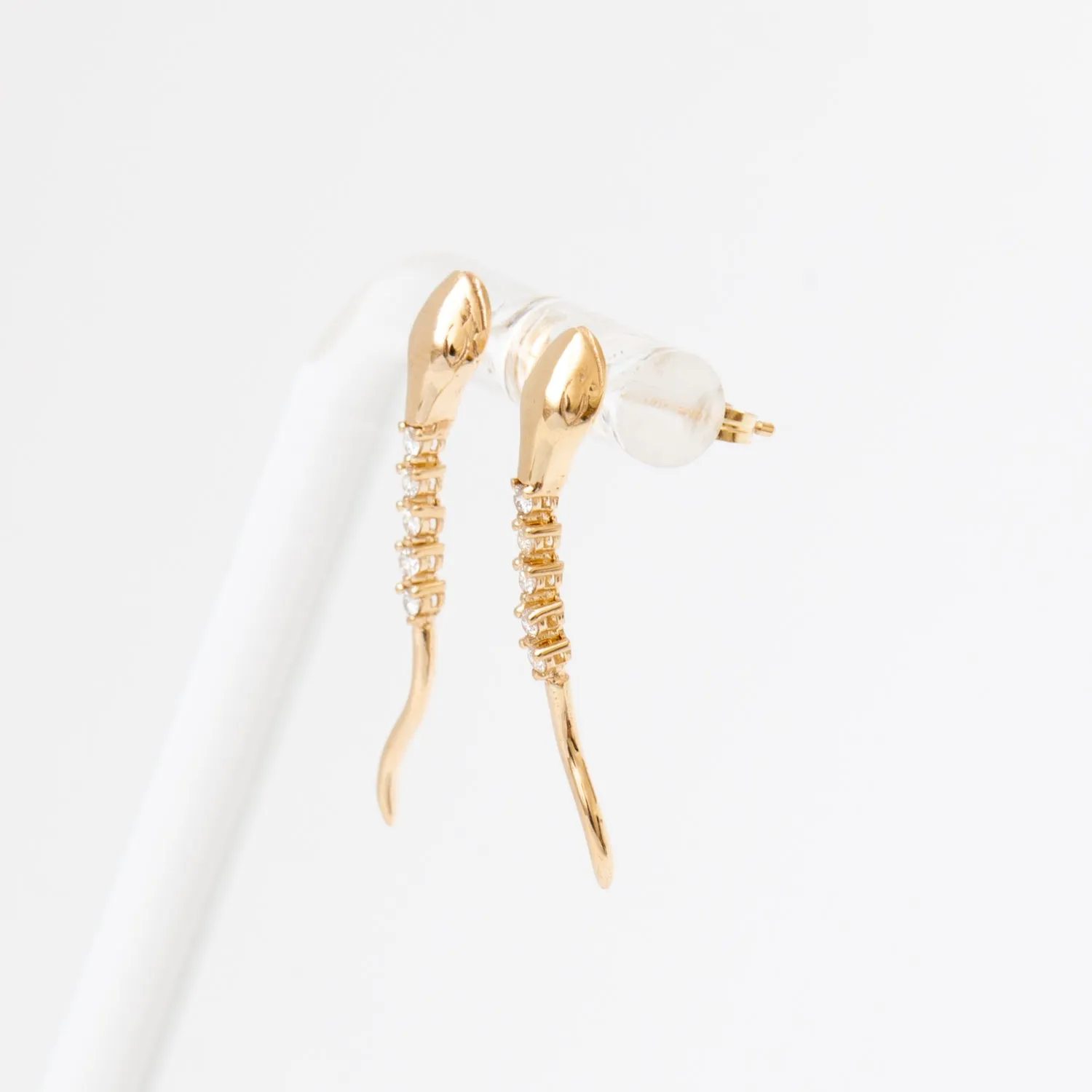 Snake Diamond Tennis Earrings