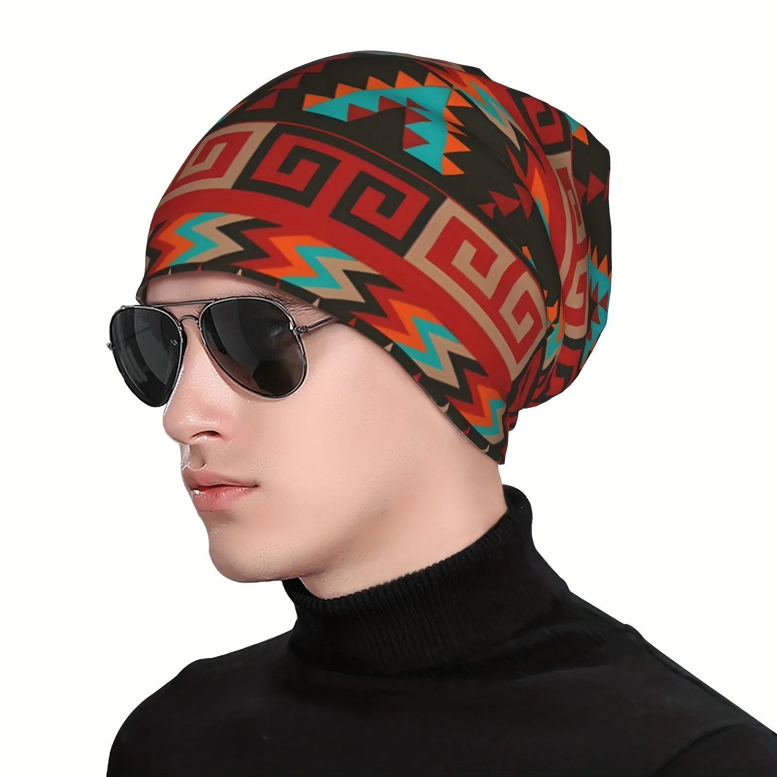 Southwest Pattern Skullies Beanie Cap For Men And Women - Thin Autumn/Spring Ski Hat