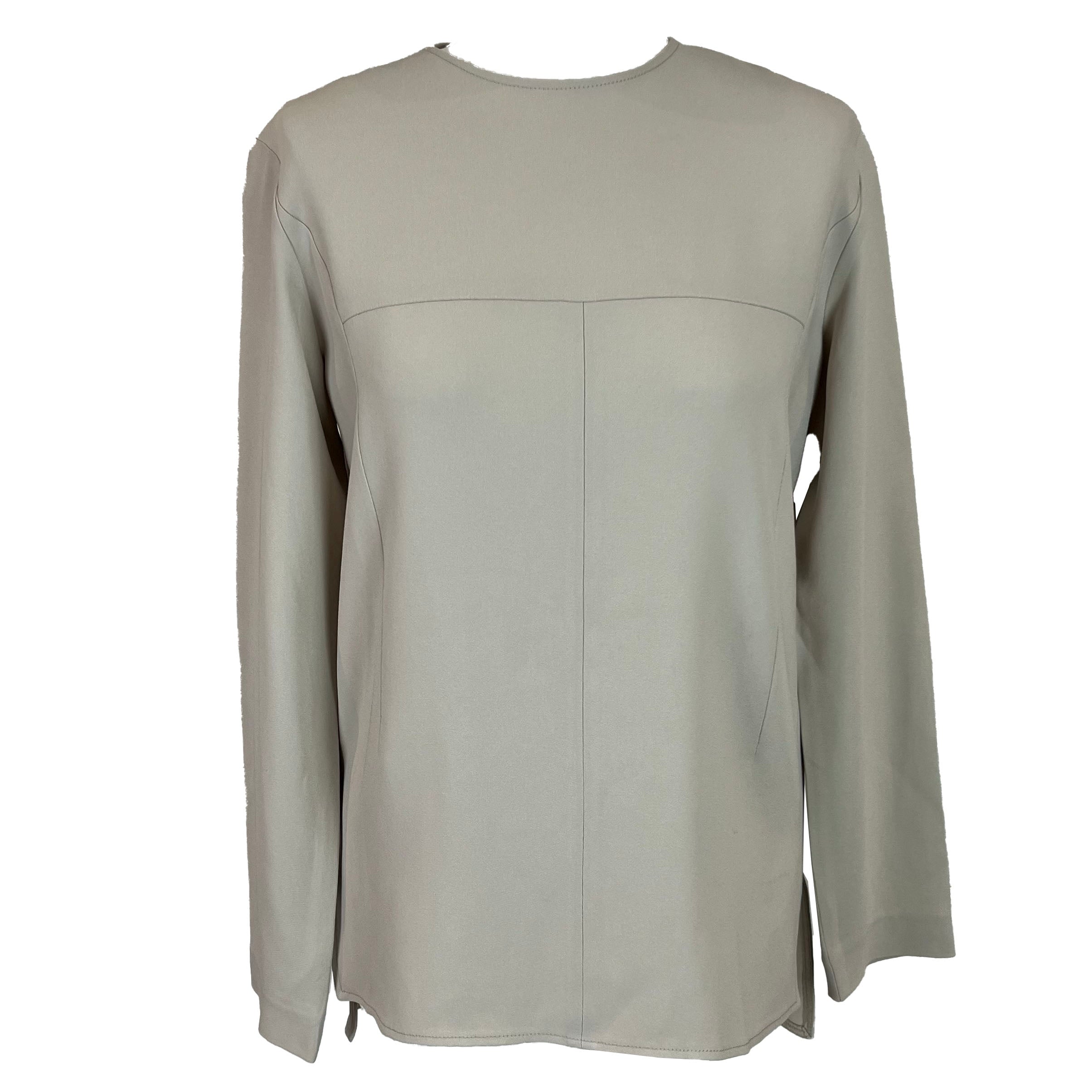 Stella McCartney Vanilla Long Sleeve Crepe Top S