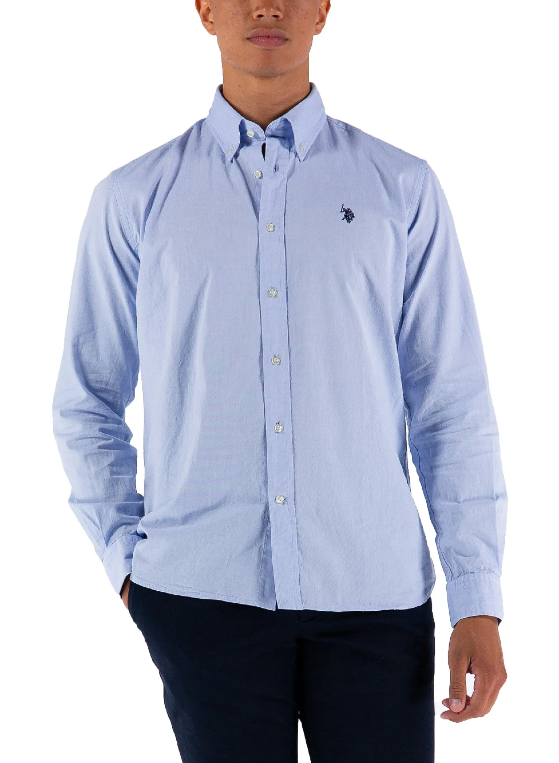 U.S. Polo Assn. Camicia Uomo Dirk 52573 Eh03 Celeste