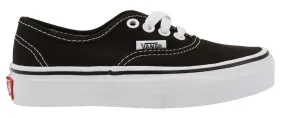 Vans Authentic Kids Skate Shoes - Black/True White