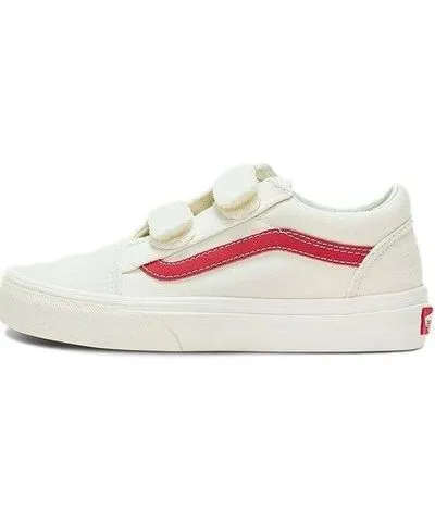 Vans Old Skool Low Top Casual Skate Shoes Kids White Red