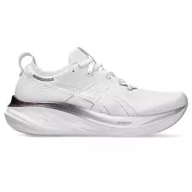 Women's Asics GEL-Nimbus 26 Platinum, Real White/Pure Silver, 8.5 B Medium