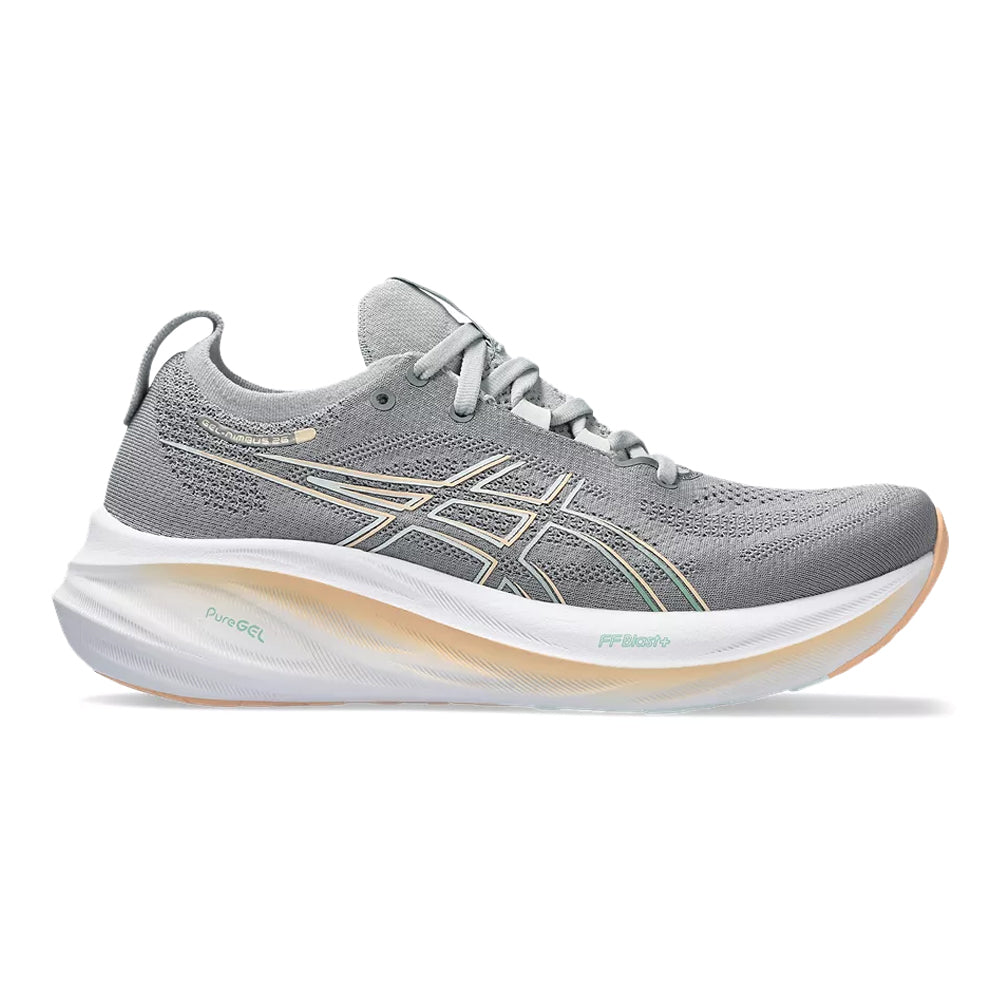 Women's Asics GEL-Nimbus 26, Sheet Rock/Pale Mint, 9.5 B Medium